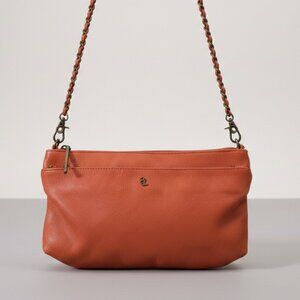 Soft Leather Crossbody Bag Terracotta Orange